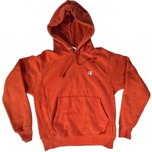 Vintage Champion Hoodie Men's Small Reverse Weave Heavy  Burnt‎ Orange